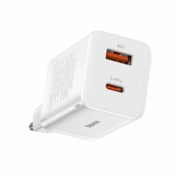 BASEUS Baseus Super Si Pro C+U 30W kućni punjač, bijeli