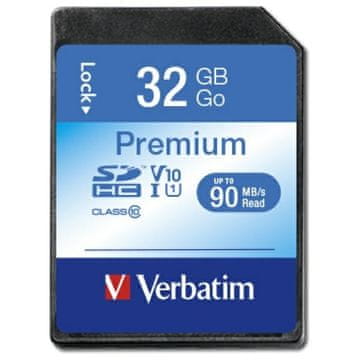 Verbatim Verbatim Premium U1 Sdhc Kartica 32 Gb V10 Za Fotoaparate, Kabelsko Snimanje Video Zapisa