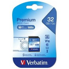 Verbatim Verbatim Premium U1 Sdhc Kartica 32 Gb V10 Za Fotoaparate, Kabelsko Snimanje Video Zapisa