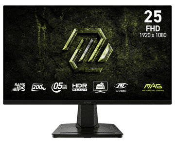MSI MAG 256F E20 gaming monitor, 24,5 (62,2 cm), FHD, 200 Hz (9S6-3BC2CM-077)