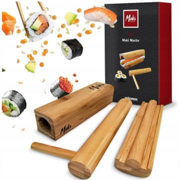 Set za izradu sushi, tuba bazooka roller, drveni