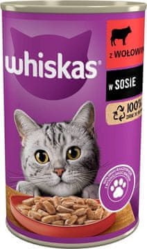 Whiskas Whiskas hrana za mačke, govedina u umaku, 400 g