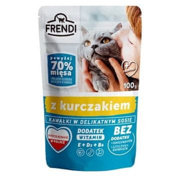 Pieces FRENDI Komadići u umaku s piletinom za mačke, 100g