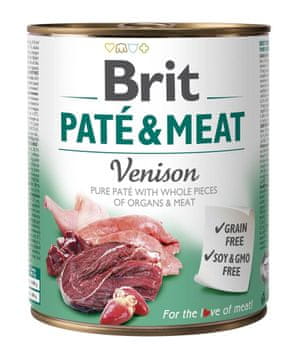 Brit BRIT Paté & Meat s divljači za pse, mokra hrana, 800g