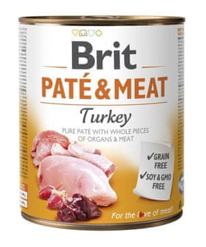 Brit BRIT Paté & Meat s Puretinom - mokra hrana za pse u konzervi 800g