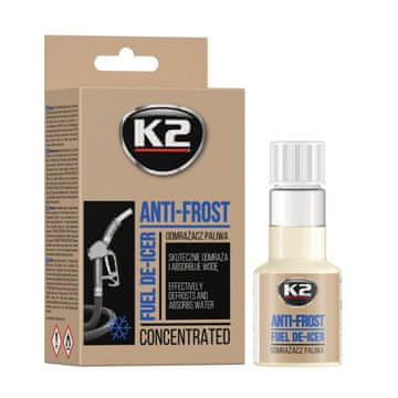 K2 T313 sredstvo protiv smrzavanja odmrzava i uklanja vodu iz sustava goriva 50 ml