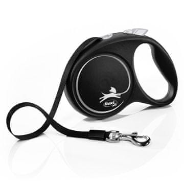 Flexi Flexi Black Design M 5 m Uvlačni povodac za pse