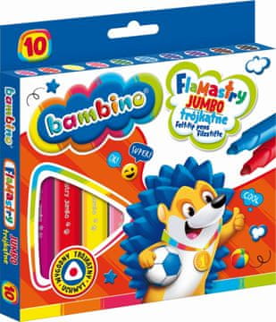 BAMBINO Jumbo trokutasti markeri. 10 boja.