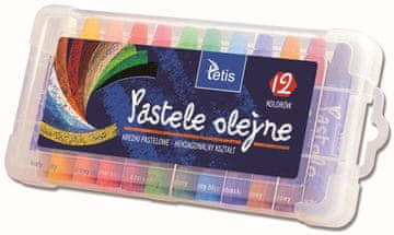 Tetis Šesterokutne uljne pastele, 12 boja.