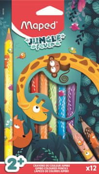 Maped Jumbo trokutaste bojice Jungle Fever, 12 boja