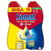 Somat Excellence Premium 5in1 Duo Gel Lemon za strojno pranje posuđa, 2x38, 76 pranja