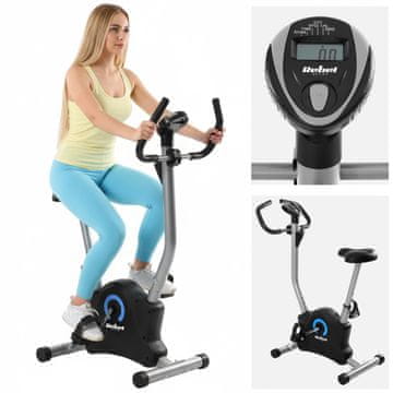 REBEL ACTIVE mehanički sobni bicikl s remenom i LCD-om