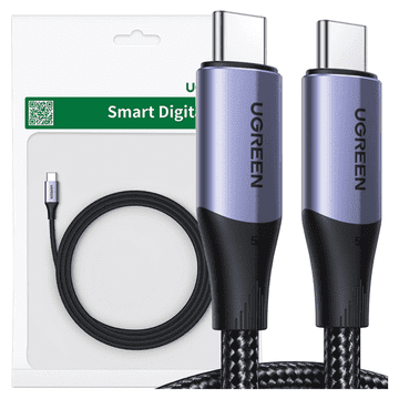 Ugreen USB-C 3.1 Gen.2 kabel US355, 5A, 100W, 4K, 10Gbps, 1m (crni)