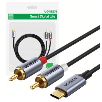 Ugreen Ugreen Usb-C Na 2X Rca Cinch Kabel Za Pojačala 1,5 M Sa Zvukom