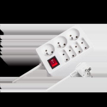 Rebel produžni kabel za 7 utičnica od 1,5 m