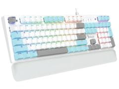 A4Tech Mehanička tipkovnica BLOODY S525N Icy White BLMS Red