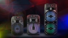 Bluetooth LED Boombox karaoke zvučnik USB AUX 10W Kruger&Matz