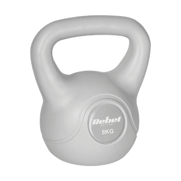 Siva lopta za utege s kettlebellom od 8 kg za ABS Rebel vježbe