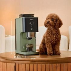 Krups SA401LE0 aparat za espresso Coffee Crush, širine 15 cm, pistacija
