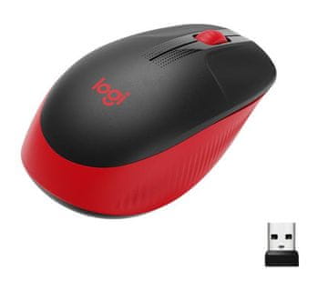 Logitech Bežični miš M190, crveni 910-005908