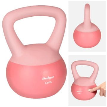 Rebel Mekani kettlebell 2,5 kg mekani PVC sigurni tihi fitness bučica