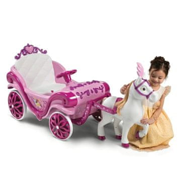 HUFFY Huffy električna kočija Disney Princess s konjem 6V, roza