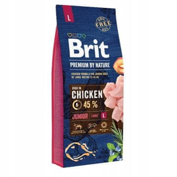 Brit Premium By Nature Junior suha hrana za pse za velike pse 15 kg