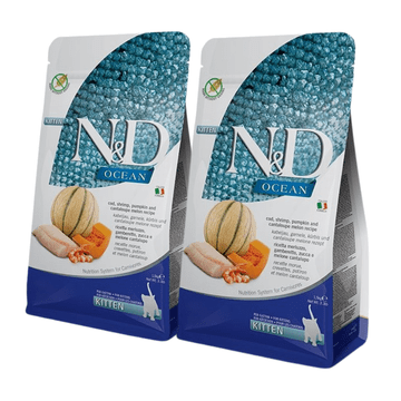 Farmina N&D ocean cat bakalar, škampi i bundeva 2x1,5 kg