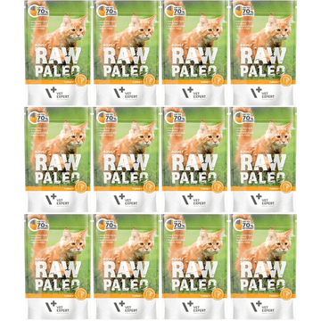 VetExpert Raw Paleo hrana za odrasle mačke s puretinom 12 x 100 g