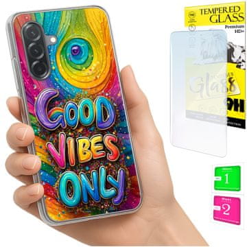 Etui za Samsung Galaxy A36 / A56, obloga foto case plecki vibes, staklo 9h