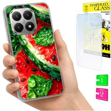 Torbica za Xiaomi 15T s foto otvorom, grafika lubenice + zaštitno staklo 9h