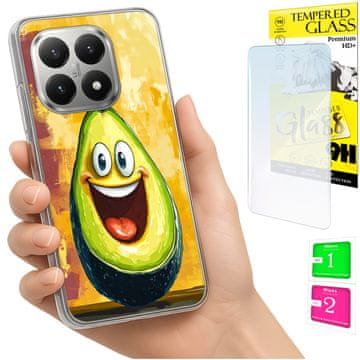 Etui za Xiaomi 15T maskica foto case pleći grafika avokado + staklo 9H