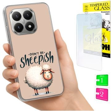 Etui za Xiaomi 15t maskica fotona poleđina grafika ovčica + staklo 9h