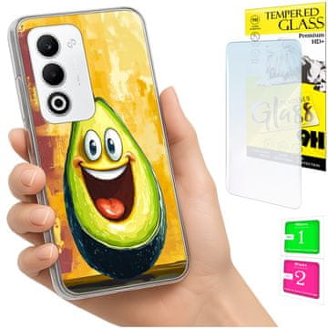 Etui za Oppo A5 5G s grafikom avokada, čvrsto kućište s kaljenim staklom 9h