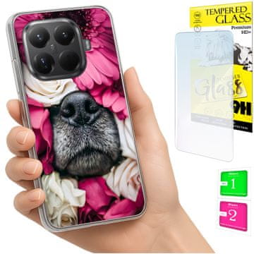 Fotokućište za Xiaomi 15T Pro, maska s printom psa + 9h kaljeno staklo