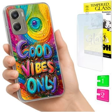 Futrola za Motorola Moto G06 / G06 Power, vibes kućište + staklo