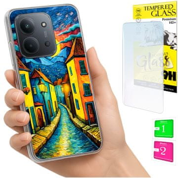 Etui za Xiaomi Redmi 15C 5G 173mm / Poco C85 maska Plecki Art + staklo 9h