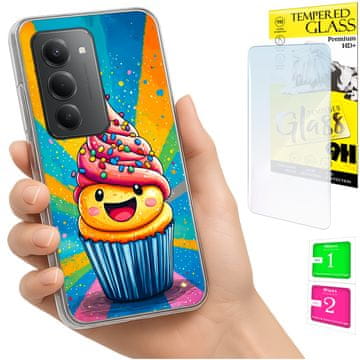 Etui za xiaomi redmi 15 4g / 5g 169mm maskenica cake plus staklo