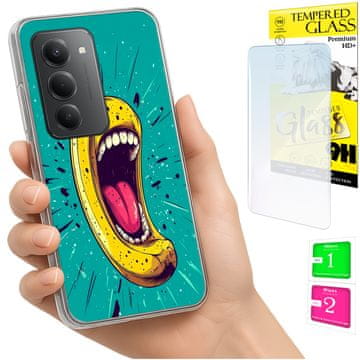 Etui za Xiaomi Redmi 15 4G / 5G 169mm maskica stražnja banana + staklo