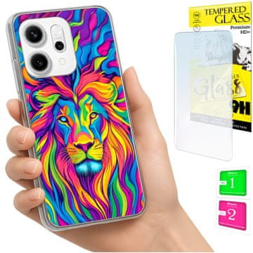 Futrola za Oppo Reno 14F / 14 FS 5G s okvirom foto case, plecki lew + staklo