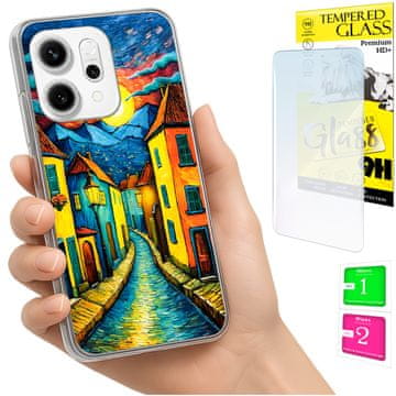 Etui za Oppo Reno 14F / 14 FS 5G, maska foto, stražnja strana art + staklo