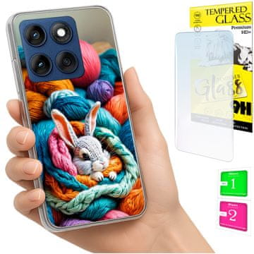 Etui za Motorola Edge 60 Fusion / Edge 60 FOTO Case Plecki Kunić + staklo