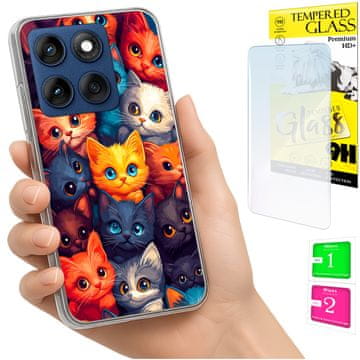 Etui za Motorola Edge 60 Fusion / Edge 60 fotografija Case plecki kotki + staklo
