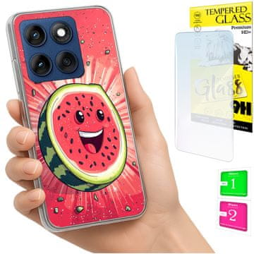 Etui za Motorola Edge 60 Fusion / Edge 60 FOTO case leđa lubenica + staklo
