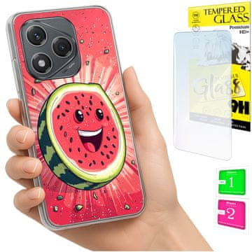 Fotoulanac za Honor 400 Lite, maska sa stražnjom koricom s motivom lubenice + 9H staklo