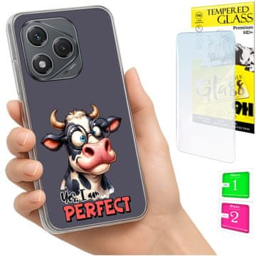 Etui za Honor 400 Lite obloga foto case poleđina grafika slonik + staklo 9h