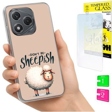 Etui za Honor 400 Lite obloga foto case poleđica grafika ovčica + staklo 9h
