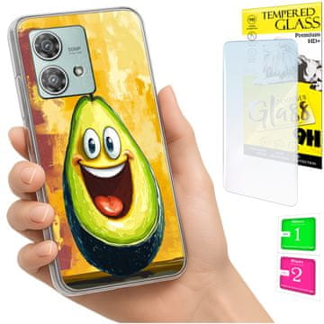 Fotousnica za motorola edge 40 neo, case plecki avokado + staklo 9h