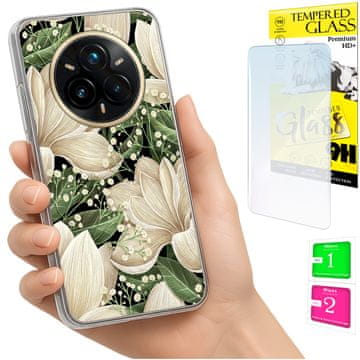 Futrola za Realme 14 Pro+ 5G / 14 Pro Plus 5G foto case s cvijećem i staklom