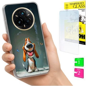 Fotelja za Realme 14 Pro+ 5G / 14 Pro Plus 5G foto kućište leđa psić + staklo